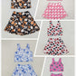 Baby Girl Toddler Cheer Bows Sleeveless Team Vest Tops Skorts Sibling Yoga Active Set RTS