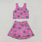 Baby Girl Toddler Cheer Bows Sleeveless Team Vest Tops Skorts Sibling Yoga Active Set RTS