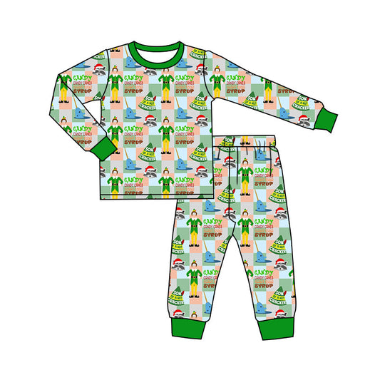 Baby Boy Christmas Shelf Candy Top Pants Pajamas Clothes Set