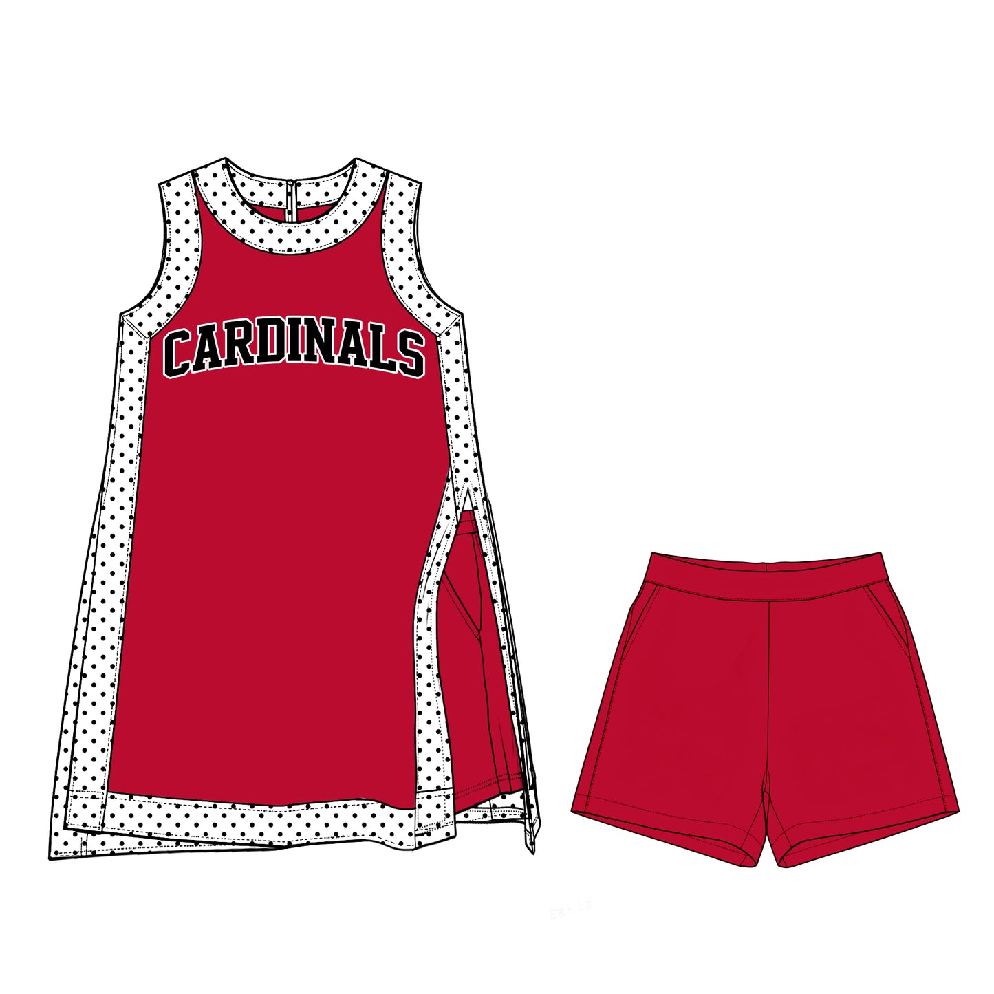 ( Moq 5 ) Baby Girls Kids Sleeveless Team Tops Shorts Team Set Clothes