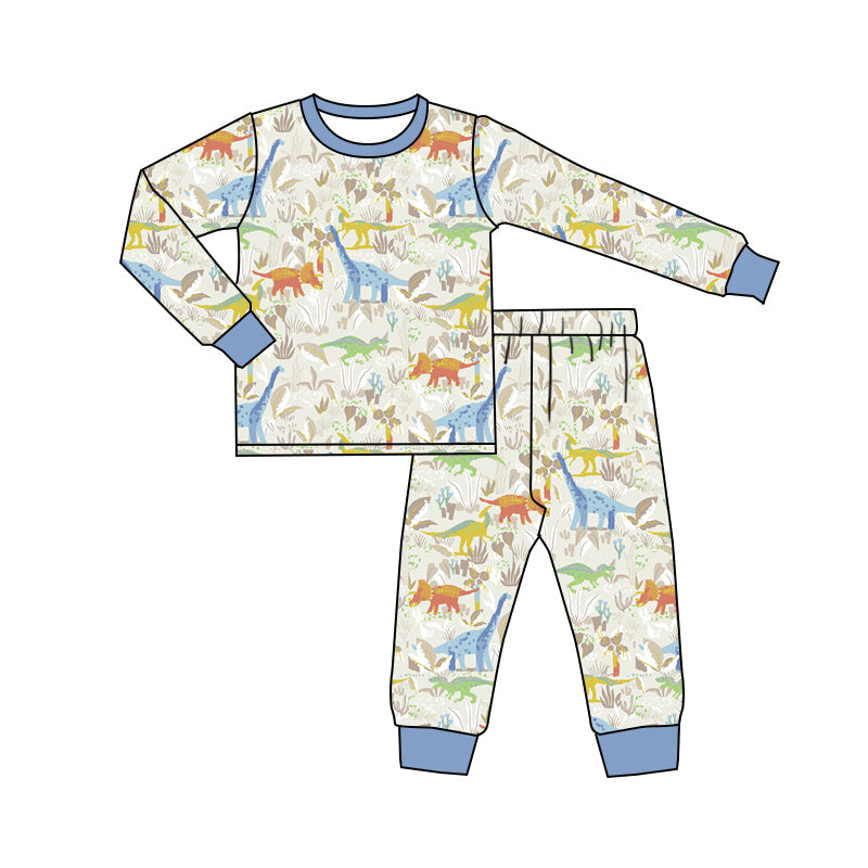 Baby Boy Toddler Long Sleeves Dinosaurs Shirt Pants Pajamas Set