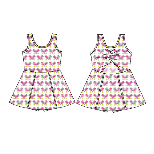 Baby Girl Sleeves Bow Pink Knee Length Dress ( Moq 5 ) 1.23