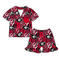 ( Moq 5 each style ) Baby Boy Girl Short Sleeves Team G Sibling Dress Shirt Set 5.6