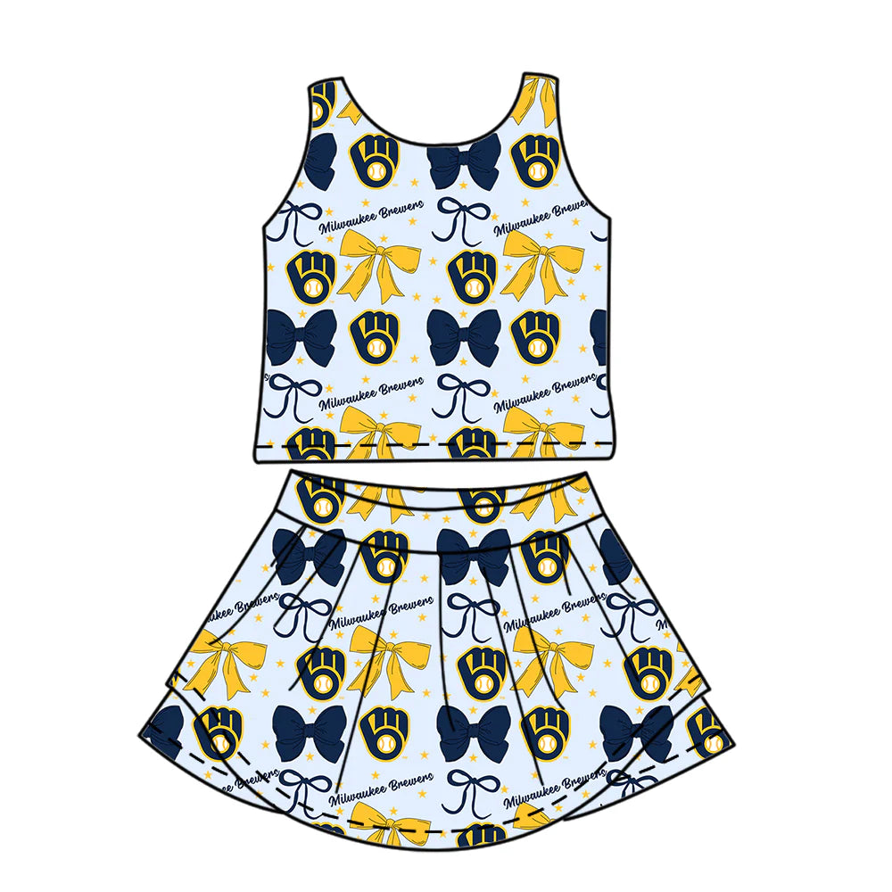 ( Moq 5 each style ) Baby Boy Girl Toddler Team Bows Sibling Shirt Dress Set 6.20