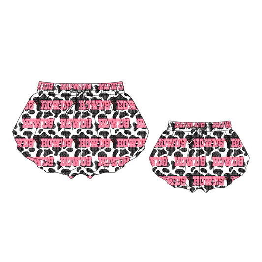( Moq 5 Each Style ) Kids Girls Adult Women Howdy Western Shorts Sibling Mom and Me Yoga Clothes