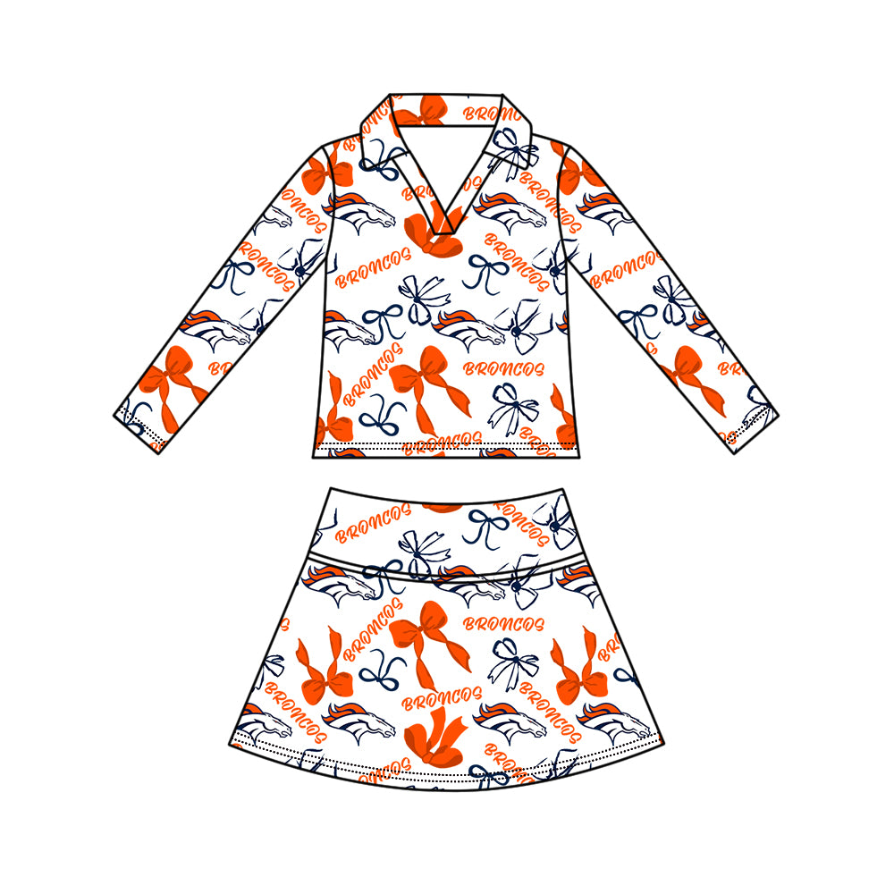 ( Moq 5 Each Style ) Sibling Baby Girls Kids Bows Team Shirt Sets Clothes