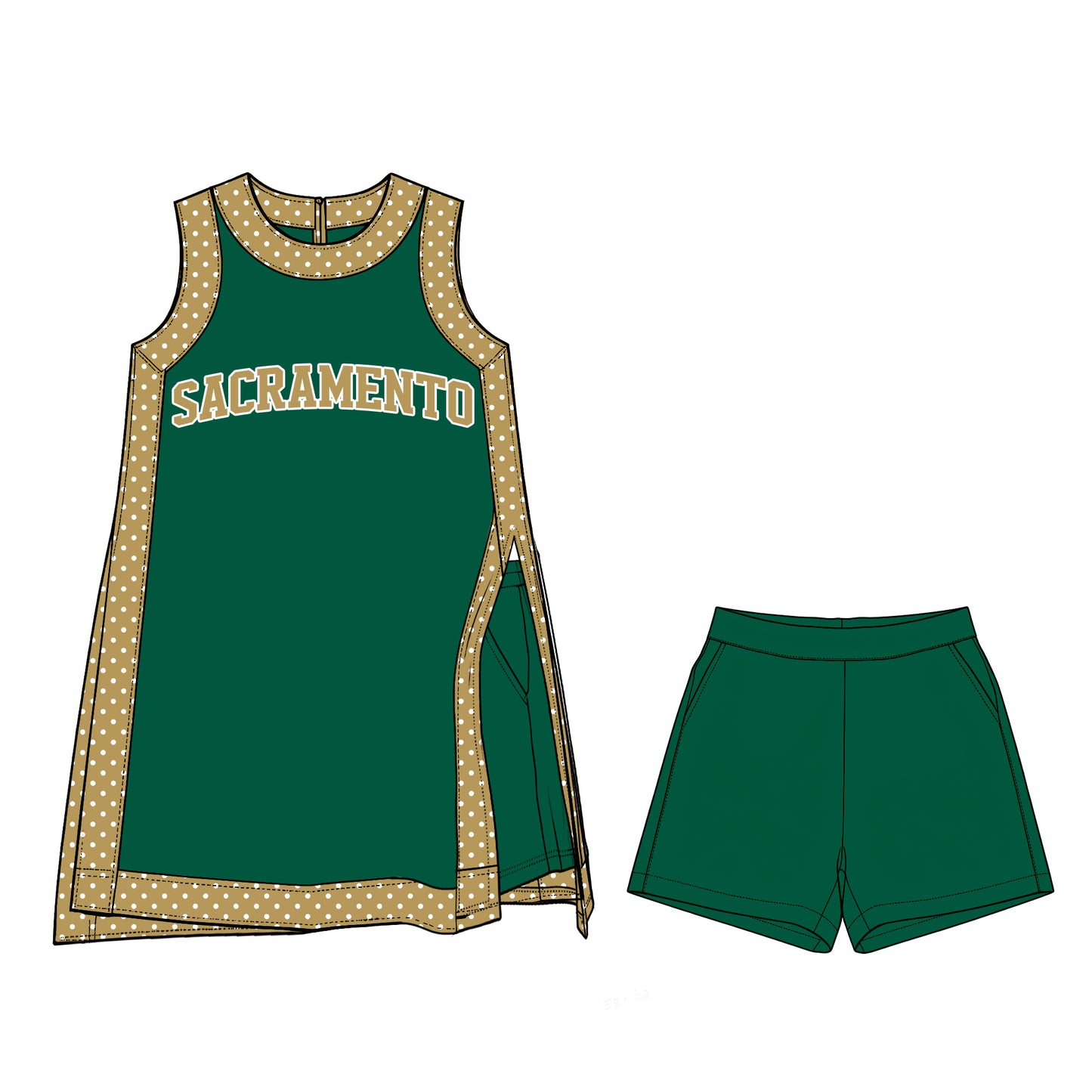 ( Moq 5 ) Baby Girls Kids Sleeveless Team Tops Shorts Team Set Clothes