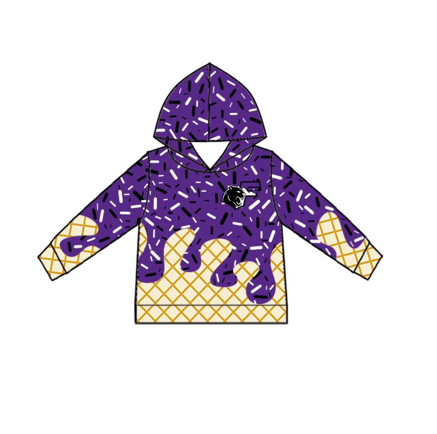 ( Moq 5 each style ) Baby Boy Girl Team Sibling Shirt Purple Bows Cheer Dress Set 8.16