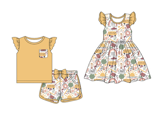Baby Girl Back To School Bus Sibling Dress Set ( Moq 5 Each Style ) 12.28