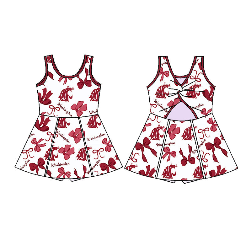 ( Moq 5 each style ) Baby Girl Team Sibling Bows Dress Set 5.28