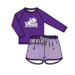 ( Moq 5 Each Style ) Baby Boys Girls Kids Team Sibling Jumpsuits Purple Sets Swimsuits