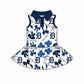 ( Moq 5 each style ) Baby Girl Team Blue Bows Sibling Dress Set 5.21