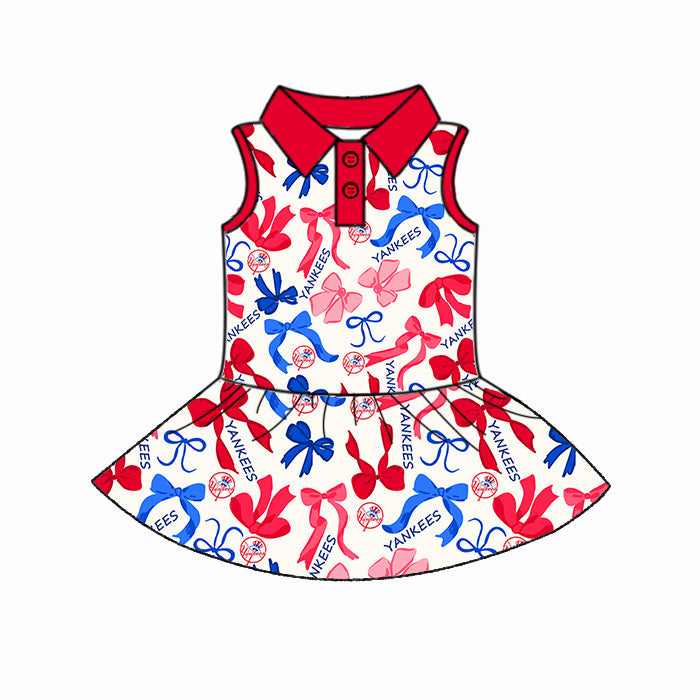 ( Moq 5 each style ) Baby Girl Team Bows Sibling Dress Set 5.16