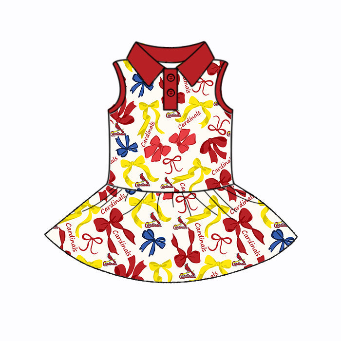 ( Moq 5 each style ) Baby Girl Team Bows Sibling Dress Set 5.17