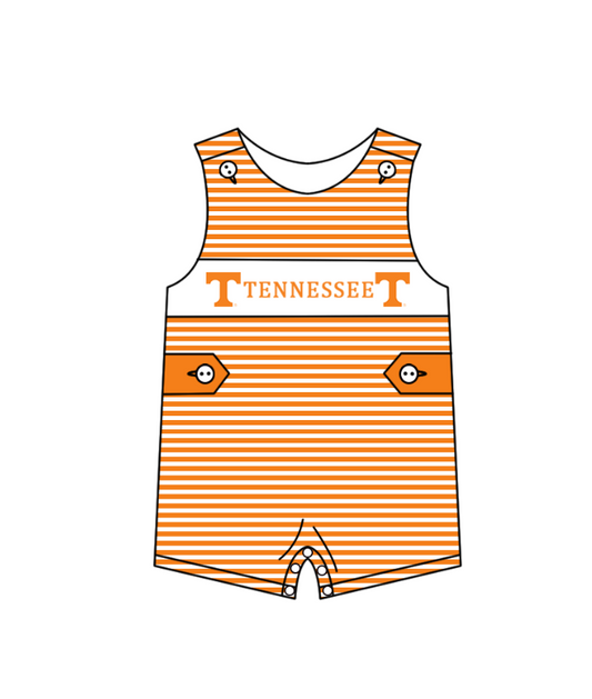 ( Moq 5 ) Baby Boys Kids Sleeveless Orange Stripes Team Romper 1.29