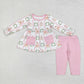 Pre-order Baby Girl Christmas Deer Gingerbread Tunic Pink Legging Set