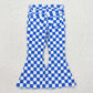 Baby Girl Blue Checkered Bell Denim Pants