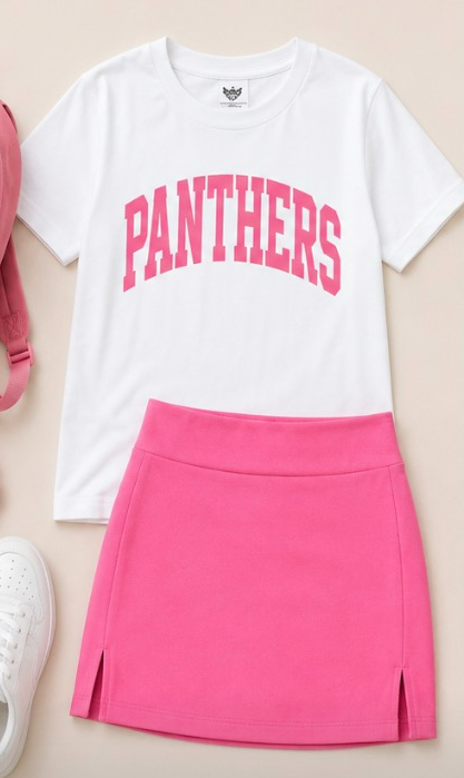 ( Moq 5 Each style ) Custom Girls Kids Short Sleeves Shirts Skirt Shorts Sets 6.19