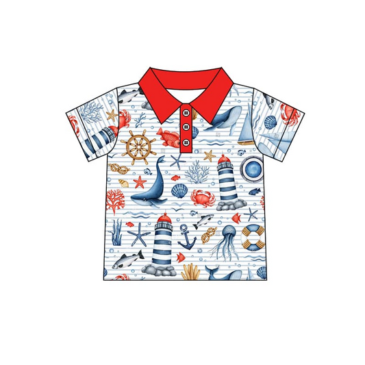 Moq 3 Pre-order BT0632 Baby Boy Short Sleeves Polo Tops