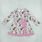 Baby Girls Kids Christmas Green Face Bows Scallop Dress Yoga Active Clothes RTS
