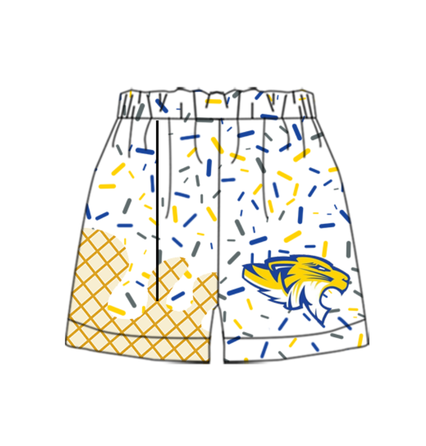 Baby Boy Custom Football Tiger Team Shorts  ( Moq 5 )