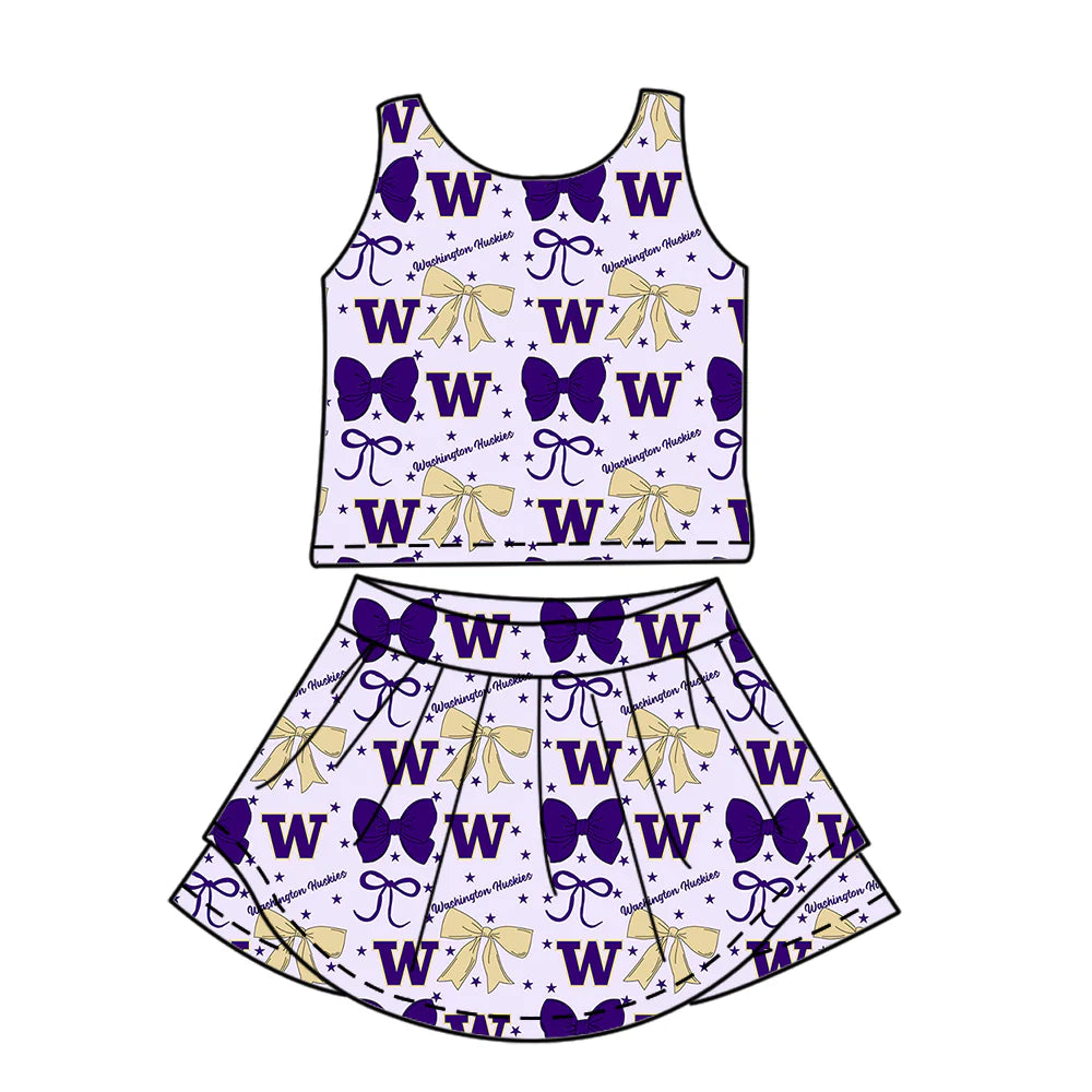 ( Moq 5 each style ) Baby Girl Toddler W Team Bows Sibling Dress Set 6.25