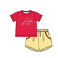 ( Moq 5 Each Style ) Baby Boys Girls Kids Team Sibling Red Stripes Rompers Sets