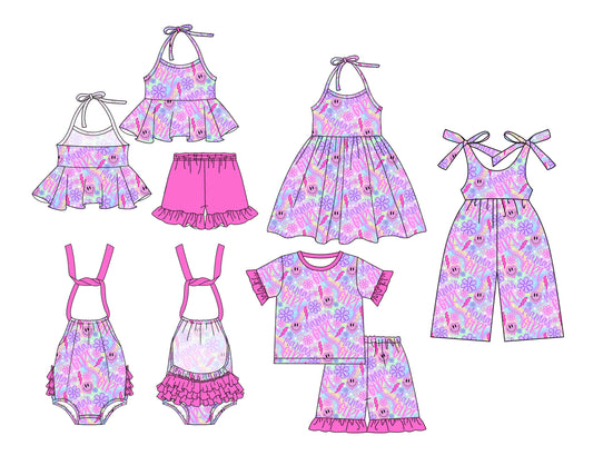 Baby Kids Mama's Girl Smile Flower Sibling Dress Romper Set ( Moq 5 Each Style ) 1.4