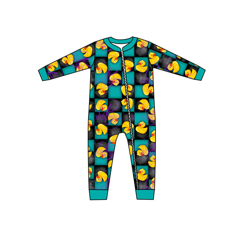 Baby Boy Long Sleeves Ducks Zipper Romper Moq 5