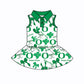 ( Moq 5 each style ) Baby Girl Team O Green Bows Sibling Dress Set 5.24