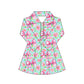 ( Moq 10 ) Baby Girl Colorful Bows Floral Long Sleeves Zipper Activity Wear Yoga Knee Length Dress