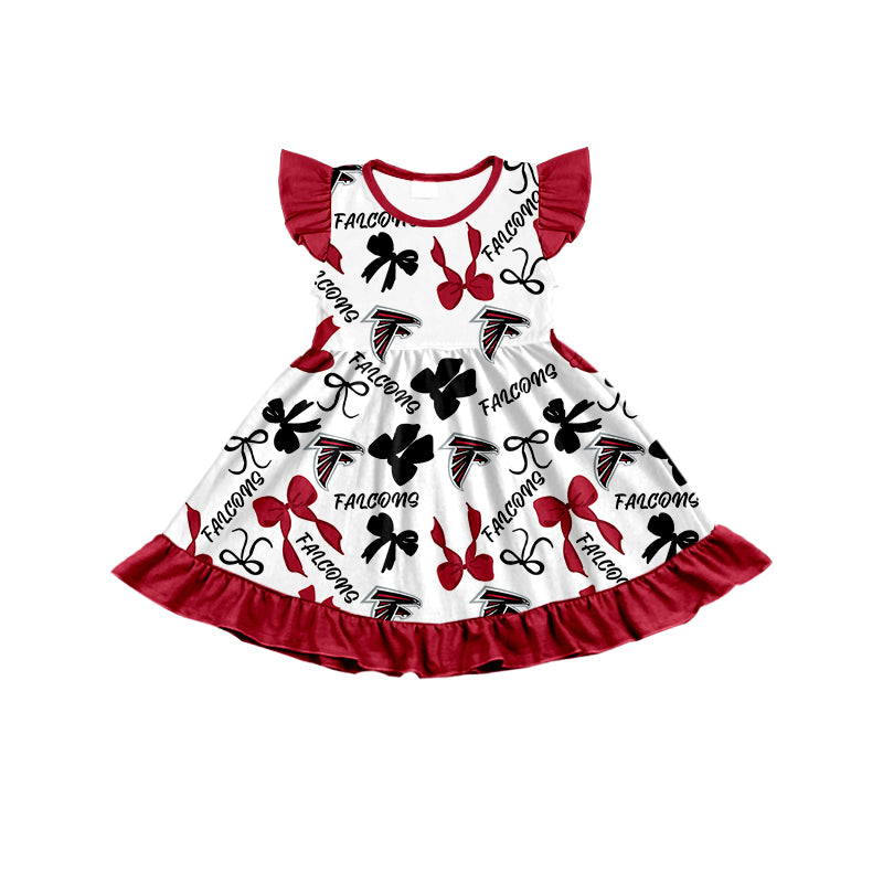 ( Moq 5 each style ) Baby Girl Toddler Bird Team Bows Sibling Romper Dress Set 7.12