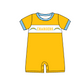 ( Moq 5 ) Baby Boys Infant Short Sleeves Team Summer Yellow Romper