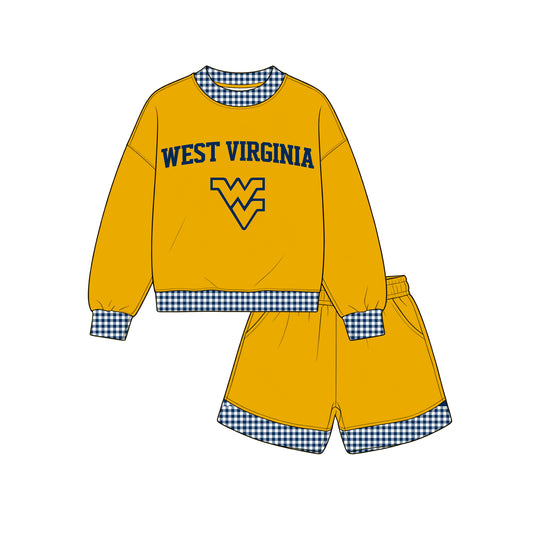 ( Moq 5 ) Baby Girls Kids Long Sleeves Shirt Shorts Team Set Clothes