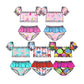( Moq 5 Each Style ) Sibling Baby Girls Kids Short Sleeves Tops Ruffle Shorts Sets Summer Swimsuits