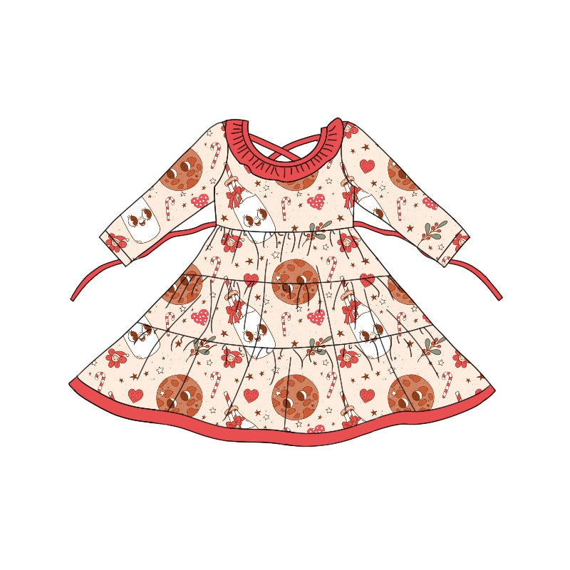 Baby Girl Milk Cake Flower Christmas Dress