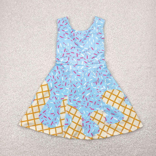 Baby Girl Sleeveless Team Yoga Knee Length Blue Skort Dress RTS