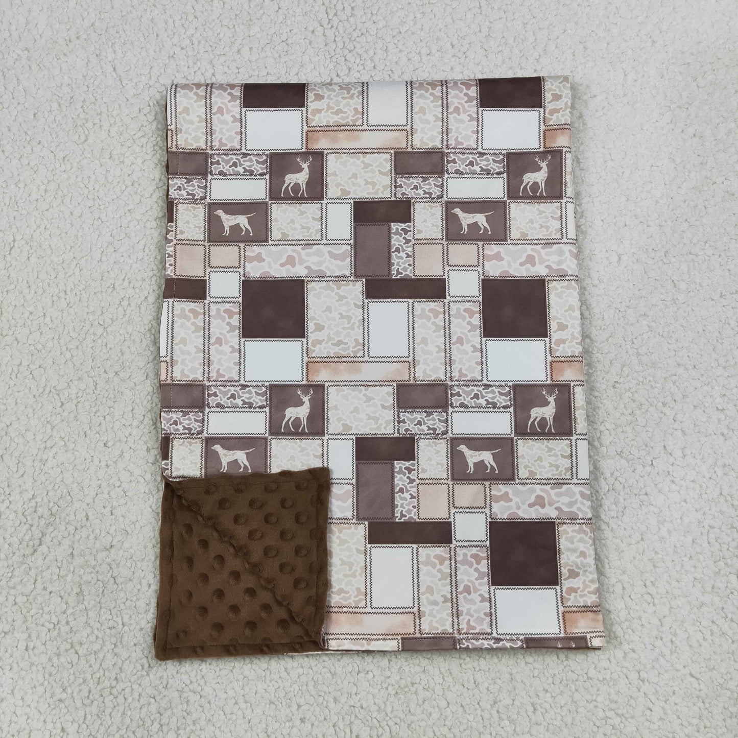 Baby Boys Kids Deer Dogs Camo Blanket RTS