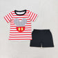 Baby Girl Short Sleeves Cartoon Mouse Sibling Summer Set Clothes