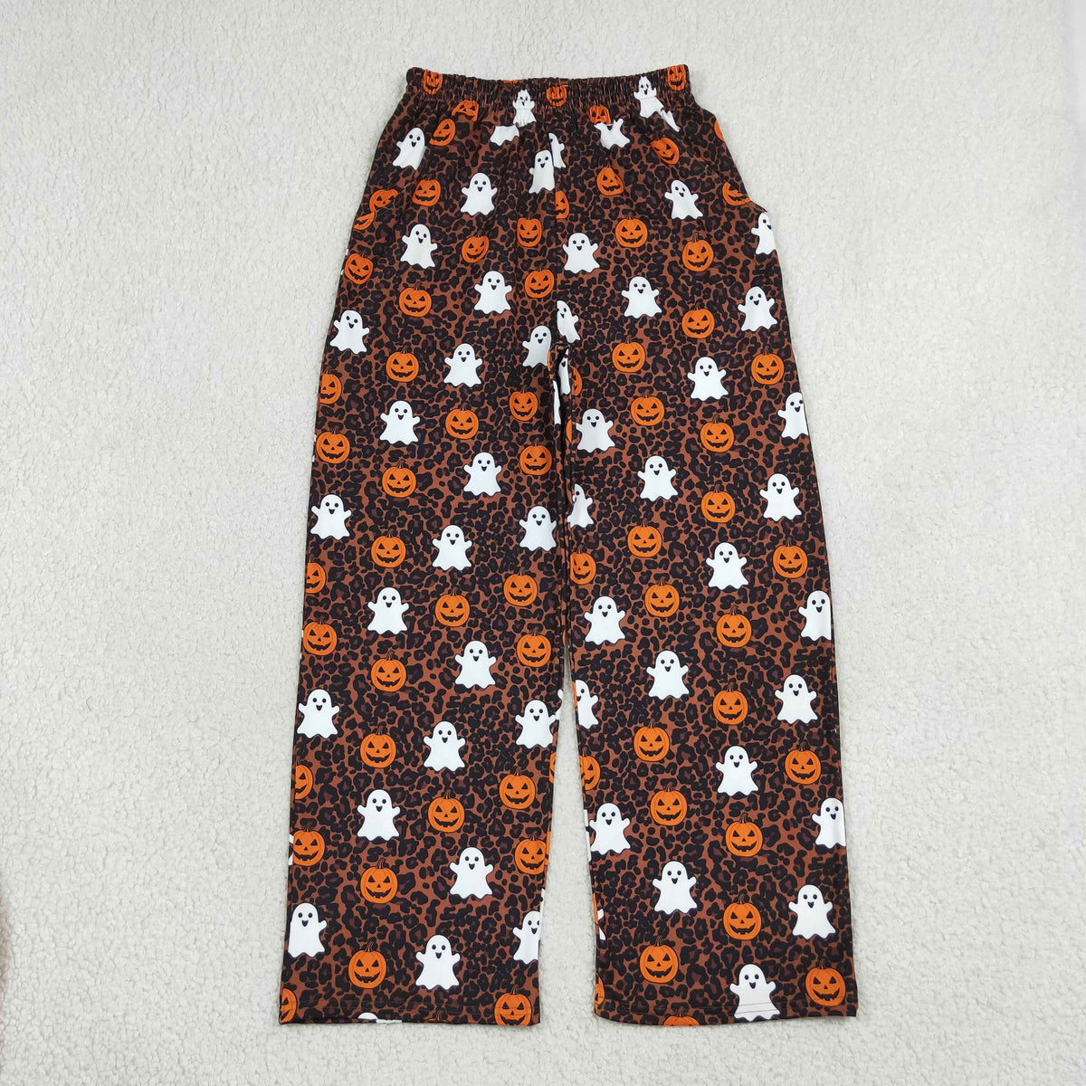 Adult Women Halloween Ghosts Pumpkins Leopard Pants Bottoms Clothes RTS
