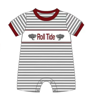 Baby Boy Infant Elephant Team Stripes Romper