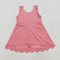 Baby Girl Sleeveless Pink Yoga Active Knee Length Dress