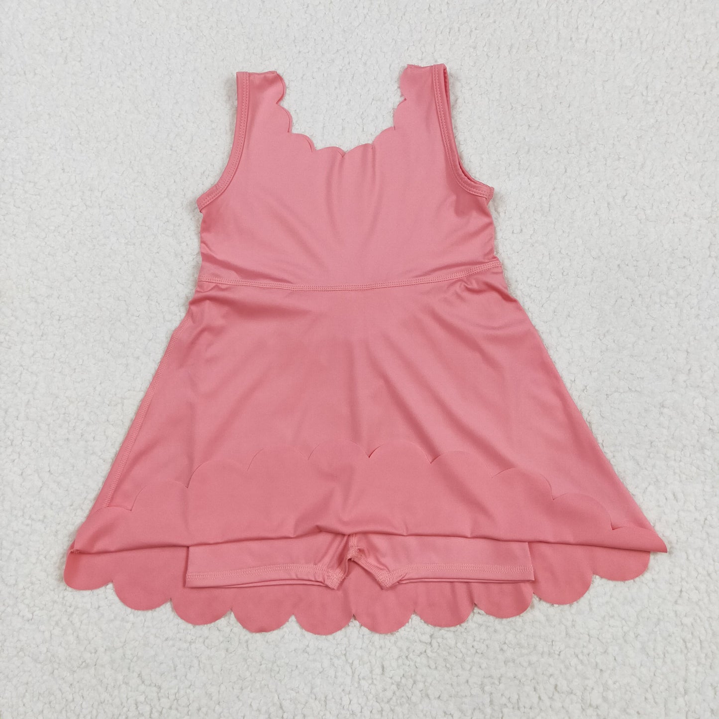 Baby Girl Sleeveless Pink Yoga Active Knee Length Dress