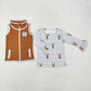 Baby Girl Deer Hunting Long Sleeves Tops Vest 2pcs Set