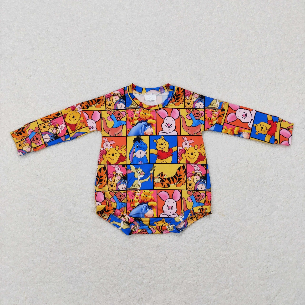 LR0741 Baby Boy Long Sleeves One Piece Cartoon Romper