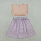 Baby Girls Kids Purple Stripes Ruffle Summer Knee Length Dress RTS