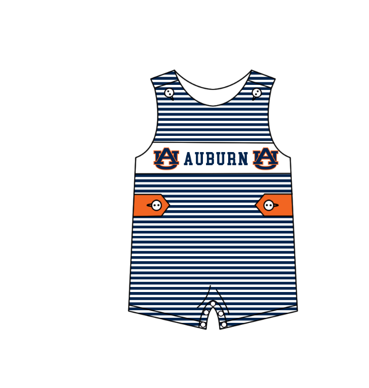 ( Moq 5 ) Baby Boys Kids Sleeveless AU Stripes Team Summer Romper