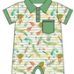 Baby Boy Girl Animals Sibling Matching Green Dress Romper Clothes Set ( Moq 5 Each style )