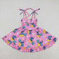 Baby Girl Summer Sleeveless Pineapple Flower Dress