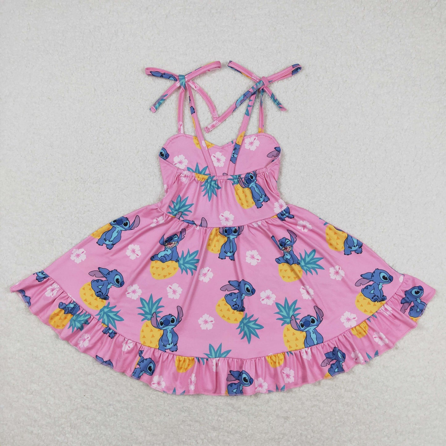 Baby Girl Summer Sleeveless Pineapple Flower Dress